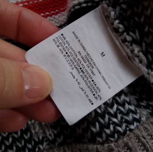 OLD NAVY boho tribal oversized chunky knit duster open front cardigan sweater - Picture 3 of 7